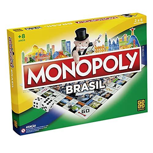 GROW 4238 Jogo De Tabuleiro, Monopoly Brasil, Multicolor