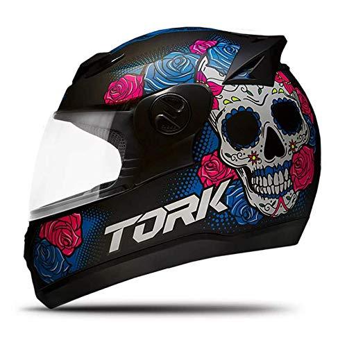 Pro Tork Capacete Evolution G7 Mexican Skull Fosco 58 Preto Fosco