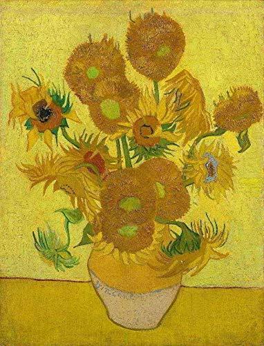 Girassóis (1889) de Vincent van Gogh - 30x39 - Tela Canvas Para Quadro