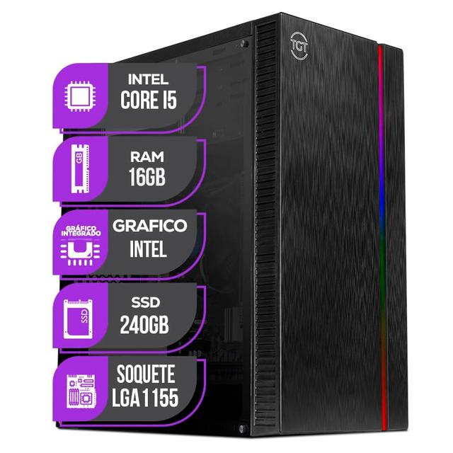 PC CPU Home Office Mancer, Intel Core I5, 16GB De Memória Ram, SSD 240GB
