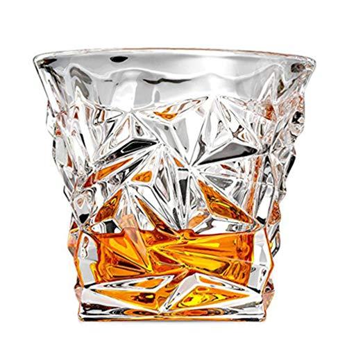HEMOTON Copos de uísque de cristal para uísque, copos de cristal com pedras torcidas, copos para coquetel, copos de coquetel de malte, bourbon, bebidas com 2 peças