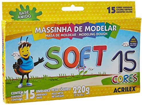 Massinha Soft 15 Cores Acrilex