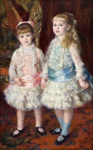 Rosa e Azul de Pierre-Auguste Renoir - 30x48 - Tela Canvas Para Quadro