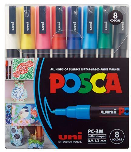 Marcador, Uni-Ball, Uni Posca Soft Colors, PC-1MR, 60.9800, 8 Cores Pastel