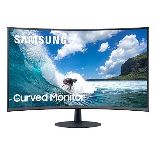 Monitor Curvo Samsung 32" FHD, com speaker embutido, HDMI, Display Port, VGA, 75hz,Freesync, Preto, Série CT550