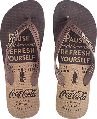 Sandálias Coca-Cola, Fabric, Bege/Marrom, Masculino, 40