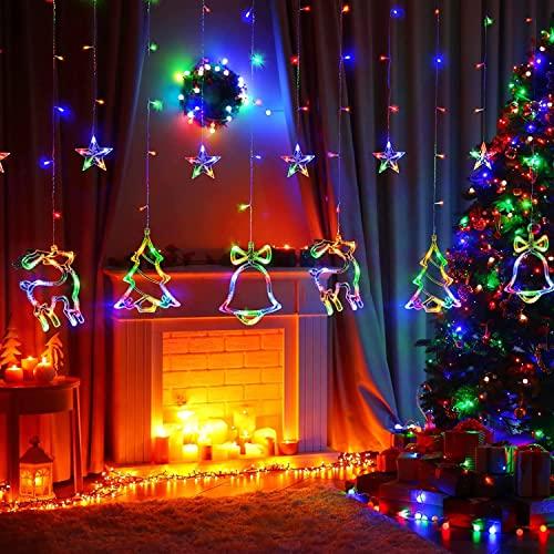 Cordão de Natal de LED 3,5M,Decoração de janela de festa de Natal,enfeites de pendurar de árvore de janela de sala de Natal,decoração de natal para decoração interna de jardim ao ar livr