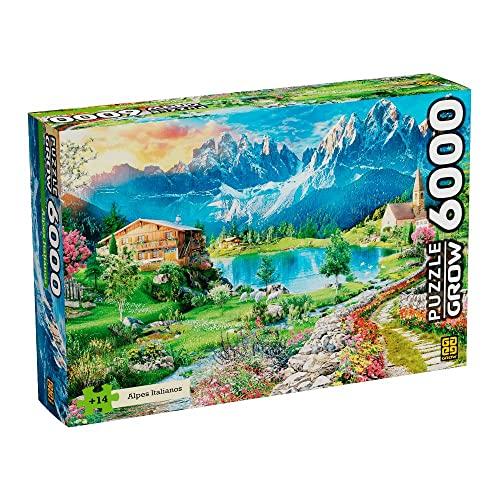 Quebra-Cabeça Alpes Italianos 6000 Peças, Grow, Multicor