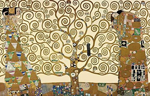 Árvore da Vida (1905) de Gustav Klimt - 75x117 - Tela Canvas Para Quadro