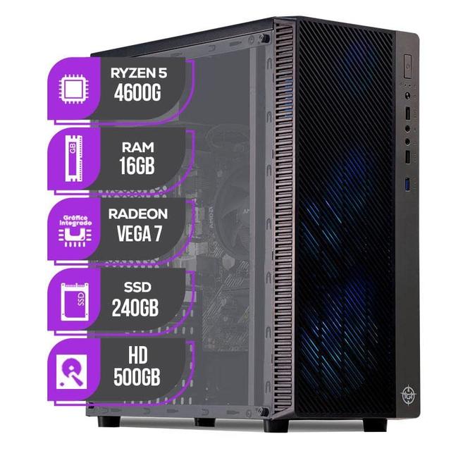 PC GAMER MANCER (AMD RYZEN 5 4600G, 16GB DDR4, SSD 240GB + HD 500GB)