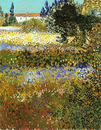 Jardim Florido (1888) de Vincent van Gogh - 60x77 - Tela Canvas Para Quadro