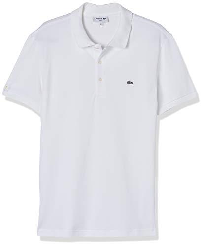 Camisa Polo Lacoste Slim Fit Masculina em Petit piquet Stretch, Branco, P