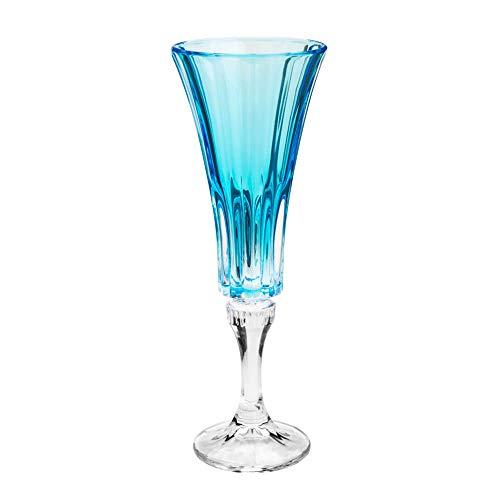 Conjunto Rojemac Com 6 Taças De Cristal Ecológico Para Champagne Wellington Island Paradise 180ml Azul Rojemac Azul No Voltagev