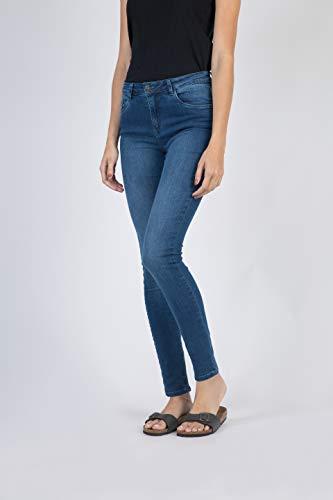 Calça jeans Skinny Destroyer, Taco, Feminino, Azul, 46