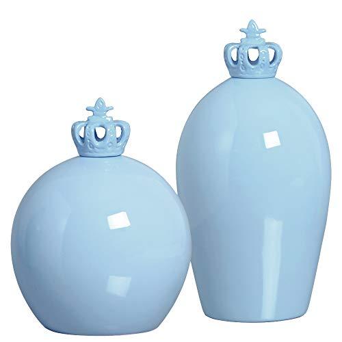 Duo Pote Monaco/lisboa T. Coroa Ceramicas Pegorin Azul Bebe
