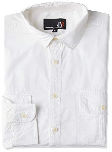 JAB Camisa Casual 30s Twill Garment Dye Masculino, Tam M, Branco