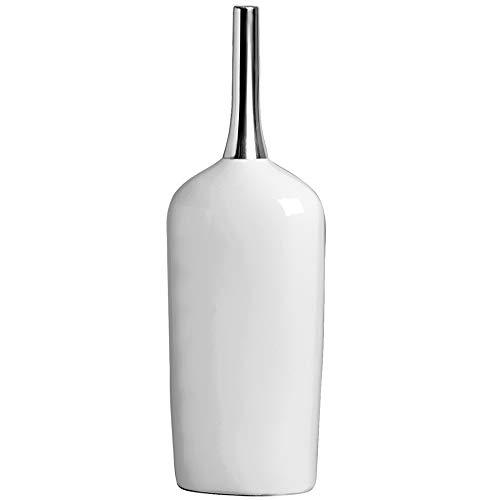 Vaso Primicia Com Aluminios Ceramicas Pegorin Branco No Voltagev