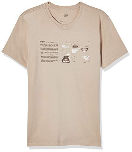Camiseta Estampada, Forum, Masculino, Bege Moon Glow, GG