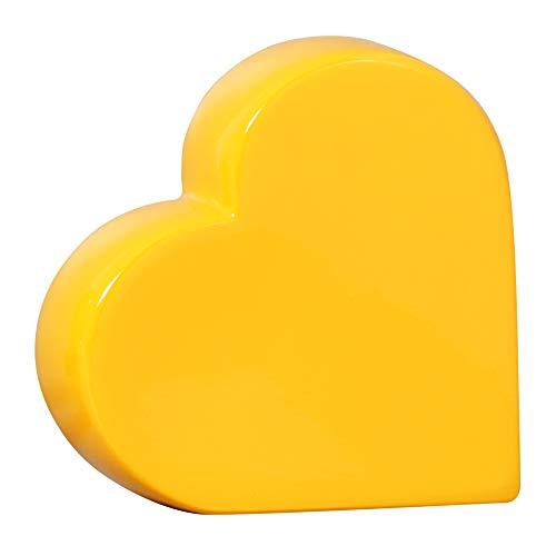 Coração Fechado Decorativo Ceramicas Pegorin Amarelo No Voltagev