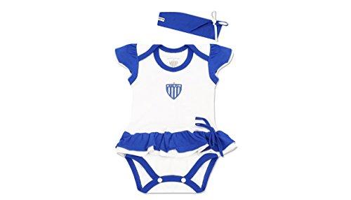 Body Vestido com Tiara Avaí, Rêve D'or Sport, Bebê Menina, Branco/Azul, P