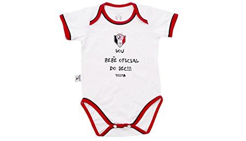 Body Bebê Oficial Joinville, Rêve D'or Sport, Bebê Unissex, Branco/Vermelho/Preto, M