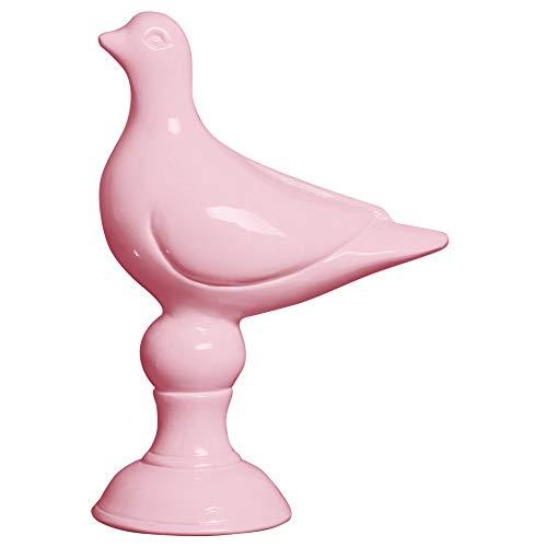 Pombinha No Pedestal Ceramicas Pegorin Rosa Confete