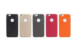 Capa Protetora em Couro para iPhone 6 Plus, Yogo, iPhone 6 Plus- 6S Plus, Capa Protetora Flexível, Vermelha