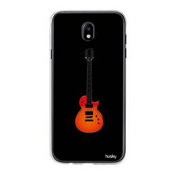 Capa Personalizada Guitarra Linha, Husky para Galaxy J7 Pro (2017), Capa Protetora para Celular, Multicor