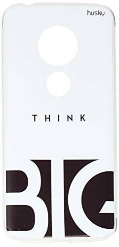 Capa Personalizada para Moto G6 Play - Think Big, Husky, Proteção Completa (Carcaça+Tela), Preto e Branco