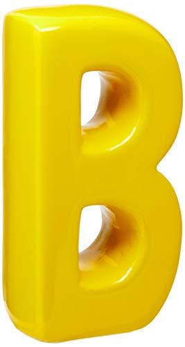 Letra B Decorativa Ceramicas Pegorin Amarelo