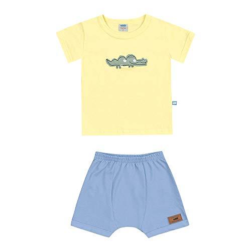 Conjunto Camiseta Jacaré e Bermuda, Baby Marlan, Bebê Menino, Ninho, MB