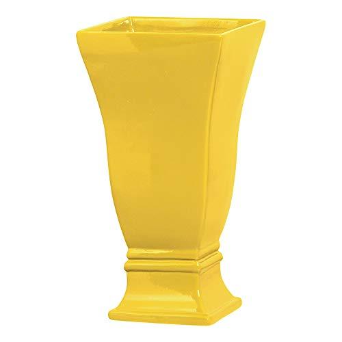 Vaso Quadrado G 2 Ceramicas Pegorin Amarelo Grande