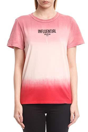 Camiseta Influential Generation, Colcci, Feminino, Rosa/Vermelho, GG