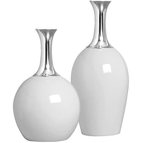 Duo Vasos Monaco/lisboa Alumínio Ceramicas Pegorin Branco