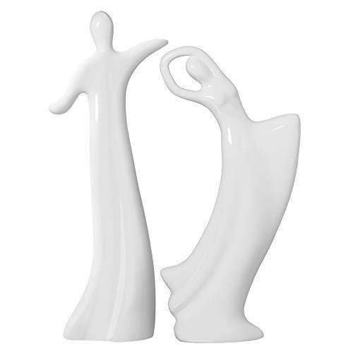 Escultura Casal Dançante Ceramicas Pegorin Branco No Voltagev
