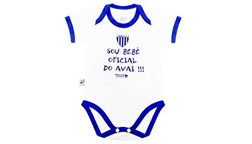 Body Bebê Oficial Avaí, Rêve D'or Sport, Bebê Unissex, Branco/Azul, G
