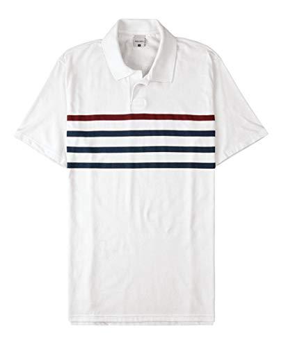 Camisa Polo Tradicional Listrada ,Malwee, Masculino, Branco, P