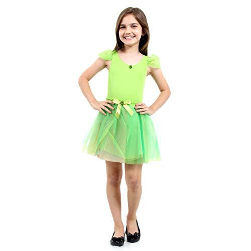 Bailarina Pop Infantil Sulamericana Fantasias Verde G 10/12 Anos