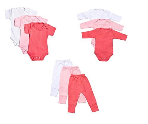 Body Bebê e Calça Mijão Kit 9 Peças Feminino (Recém-nascido)