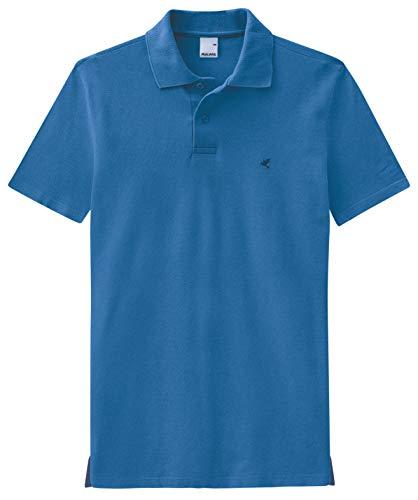 Camisa Polo Slim Em Piquê Premium ,Malwee, Masculino, Azul Escuro, P