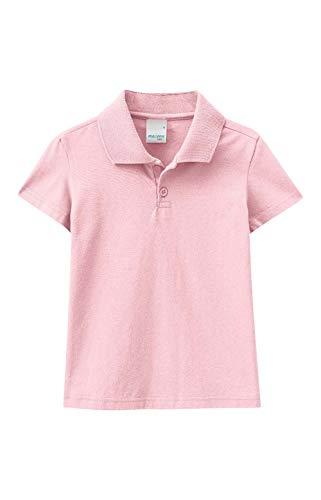 Camiseta Polo Básica ,Malwee Kids, Meninas, Rosa, 12