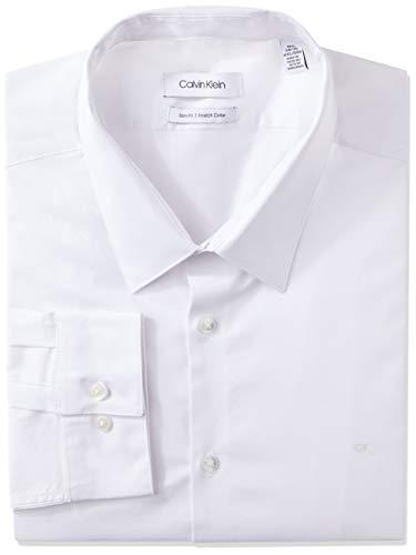 Camisa Social Slim, Calvin Klein, Masculino, Branco, 4