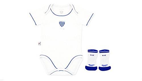 Kit Body e Meia Avaí, Rêve D'or Sport, Bebê Unissex, Branco/Azul, M