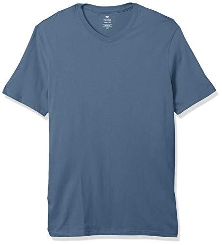 Camiseta Básica Manga Curta Com Gola V, Hering, Masculino, Azul, P