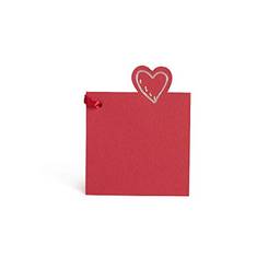 Cartão Depara Coração ­Vermelho, Teca, Ge0009, Vermelho, Pacote De 10