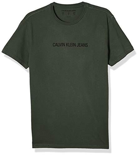 Camiseta Básica, Calvin Klein, Masculino, Verde, GG