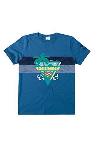 Camiseta Tradicional, Malwee Kids, Masculina, Azul Escuro, 16