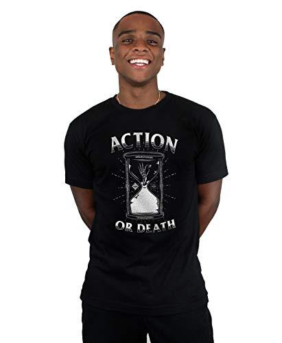 Camiseta Action Or Death, Action Clothing, Masculino, Preto, P