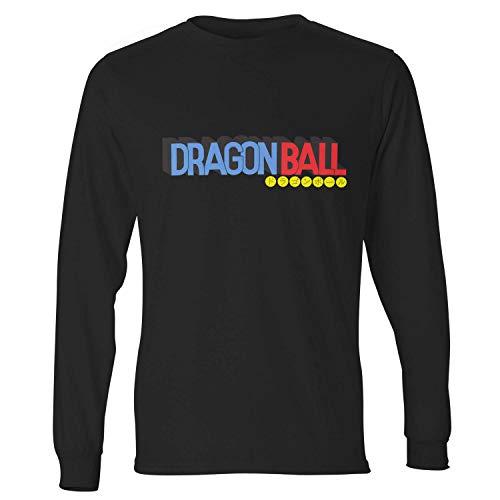 Camiseta masculina manga longa Dragon Ball Logo Preta Live Comics cor:Preto;tamanho:M