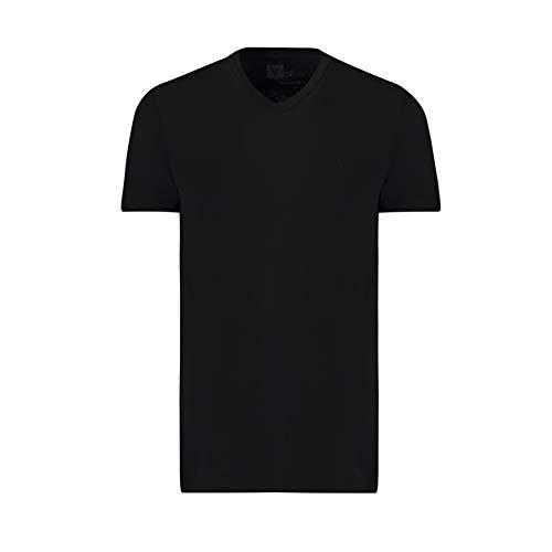 Camiseta T-Shirt Básica V-Neck, VR, Masculino, Preto, GG